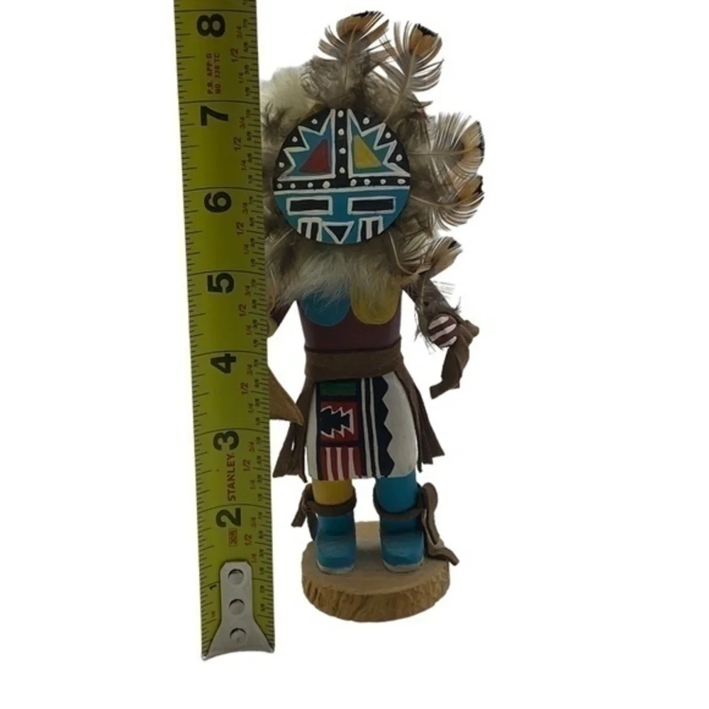 Kachina Native American Sun Face Artist signed Thompson Figurine